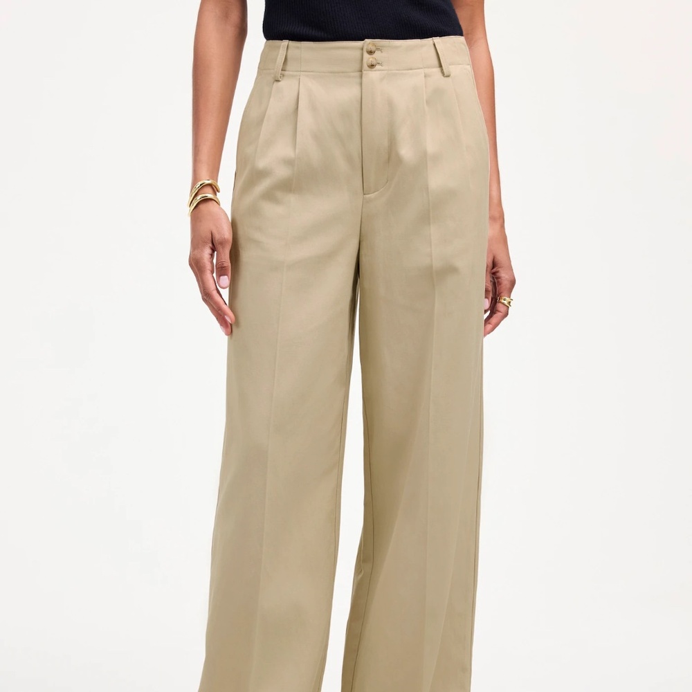 Madewell Harlow Wide-Leg Pant in Drapey Twill